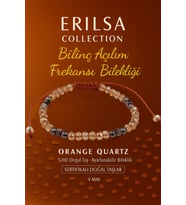 aSertifikalı Bilinç Açılım Frekansı Enerji Bilekliği – Orange Quartz Doğal Taşı (İnce Model) (Çok Renkli)
