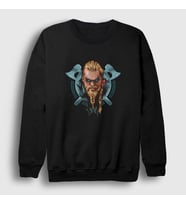 Presmono Unisex Siyah Axes Assassin's Creed Sweatshirt 24182tt