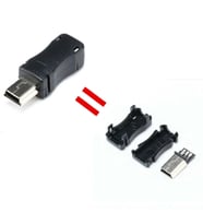 5 Pin Mini Usb Plastik Kapaklı Konnektör