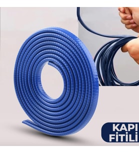 Oto Araç Kapı Koruma Fitili 5metre Parlak Mavi Renk Çarpma Çizilme Önleyici Fitil