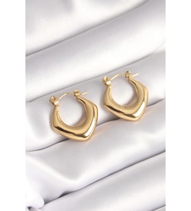 316L Çelik Gold Renk Kadın Küpe