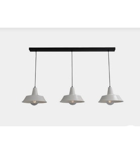 MYLİGHTS RET4RO  RUSTİK VİNTAGE   METAL MASA ÜSTÜ SIRALI  ÜÇLÜ AVİZE 120 CM (Siyah)