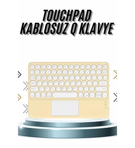 Android ve İOS Uyumlu Bluetooth Klavye Touchpad Slim Kablosuz Wifi Q Klavye