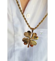 ÇELİK YONCA KOLYE 60 CM (Gold)