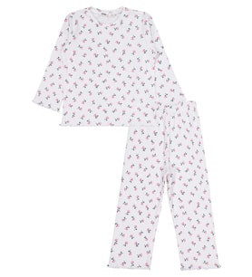 Civil Girls Çiçek Desenli 2-5 Yaş Pijama Takımı - Ekru