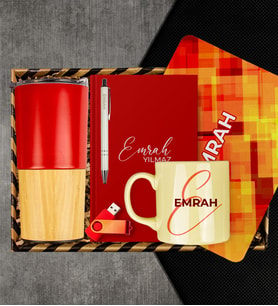 eJOYA Kişiye Özel Defter Kalem Kupa & Mousepad & Termos & Usb Bellek Hediye Kutusu 113068
