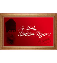 EV İŞYERİ OFİS İÇİN ALTIN ÇERÇEVELİ PASPARTULU TABLO VB808