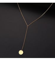 Kişiye Özel 925 Ayar Gümüş Disk Kolye (Gold)