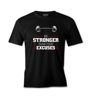 Bodybuilding Be Stronger Siyah Erkek Tshirt