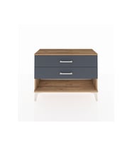 Arges Şifonyer 2 Çekmeceli 88x30x64 Çam-Antrasit