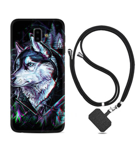 Samsung J6 Plus J7 Prime J7 Pro M20 Kılıf Boyun Askılı Silikon Dog Eyes 1761