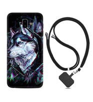 Samsung J6 Plus J7 Prime J7 Pro M20 Kılıf Boyun Askılı Silikon Dog Eyes 1761