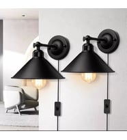MYLİGHTS  RETRO  RUSTİK YATAK BALI ANAHTARLI KABLOLU DUVAR APLİK  MAT SİYAH   1 ADET FİYATIDIR