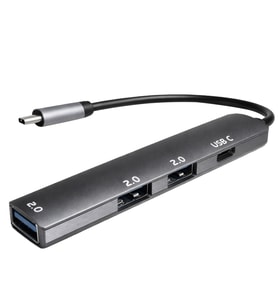 Fully S-802K 4'Ü 1 Arada USB-A Type-C Hub Dönüştürücü Alüminyum Gövde Ultra İnce Tasarım