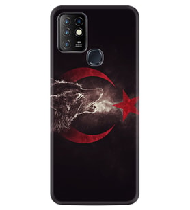 INFINIX Hot 8 9 10 11S Hot 10 Play 10T Kılıf Desemli Silikon Kurt ve Ay Yıldız 1403
