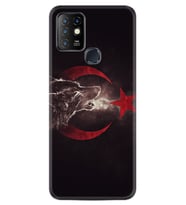 INFINIX Hot 8 9 10 11S Hot 10 Play 10T Kılıf Desemli Silikon Kurt ve Ay Yıldız 1403