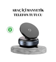Mey İthalat® Vakumlu Vantuzlu Mıknatıslı Telefon Tutucu 360 Derece Döner