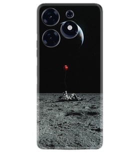 Tecno Spark 10 Pro Kılıf Silikon Desen Özel Seri Astronoot Red Baloon 1608
