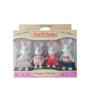 Happy Family Tavşan Ailesi 4'lü Figür Seti