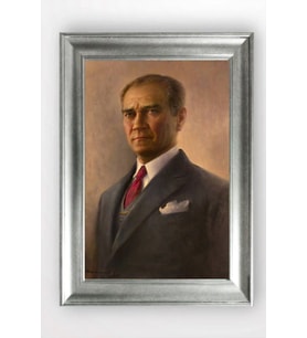 Gümüş Çerçeveli Atatürk Tablo cv649