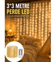 3x3 Metre Perde LED Işık – Parti ve Bahçe Dekorasyonu Yeni Nesil