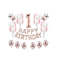 Rose Gold 1 Yaş Balon Set