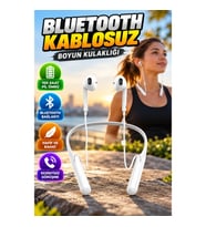 100 Saat Pil Ömürlü Bluetooth Boyun Askılı Kablosuz Kulaklık