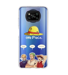 Poco X3 Pro / X3 NFC Uyumlu One Piece Karakterler Tasarımlı Şeffaf Telefon Kılıfı