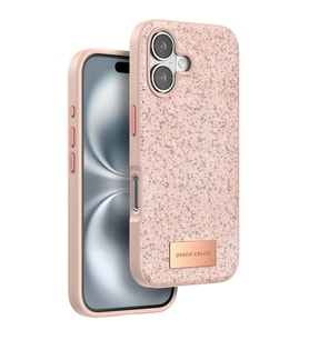 Onegif Apple İphone 16 Bright Simli Kapak - Pembe