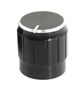 Alüminyum Pot Başlığı 6Mm Tırtıklı Mil 6Mm Siyah Metal Potansiyometre