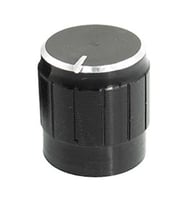 Alüminyum Pot Başlığı 6Mm Tırtıklı Mil 6Mm Siyah Metal Potansiyometre