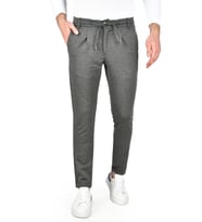 DeepSEA Erkek Koyu Lacivert Beli Lastikli Slim Fit Likralı Duble Paça Penye Spor Pantolon 2502385