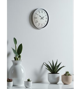 36 Cm Beyaz Roman Rakamlı Duvar Saati (Standart)