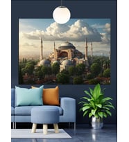 Ayasofya Tarihi Yapı İstanbul Dekoratif Kanvas - Mdf Ahşap Tablo