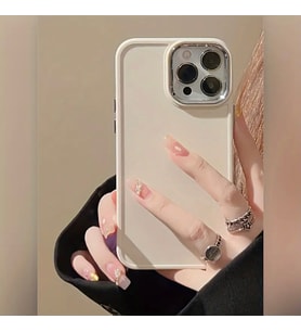 IPHONE 15 Plus Şık ve Kaliteli Silikon Telefon Kılıfı (Krem)