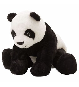 Çocuk Peluş Oyuncak Panda IKEA Siyah-Beyaz 30 cm