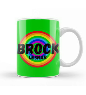 Brock Lesnar  Vintage Retro Rainbow Style Warriors Design Wrestlers gift Kupa Bardak Porselen