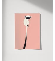Çerçevesiz Poster Sessiz Hayvanlar (Çok Renkli)