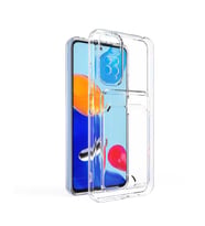 Xiaomi Redmi Note 11 Pro 5G Kılıf Kartlıklı Şeffaf Silikon Kapak (Renksiz)