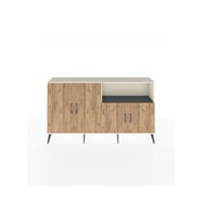 Arges Konsol 6 Raflı 4 Kapaklı 176x30x99 Aytaşı-Çam/Antrasit