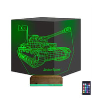 Luvivia Tank Tankçı Asker Kişiye Özel 3D Lamba - Masa Gece Lambası