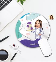 Kişiye Özel Karikatür Pastacı Tasarımlı Mouse Pad 071
