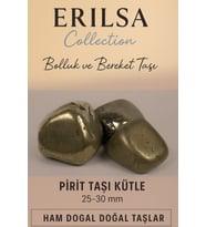 Sertifikalı Pirit Taşı Kütle 25–30 mm Ham Doğal – Bolluk Bereket ve Zenginlik Taşı (Çok Renkli)