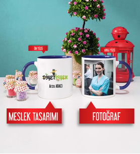 Diyetisyene Hediye Diyetisyen Kupa Bardak Lacivert Fotoğraflı