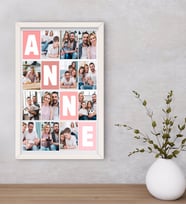 BK Gift Kişiye Özel Anne Temalı Dekoratif Ahşap Beyaz Çerçeveli Tablo 40x25cm-1