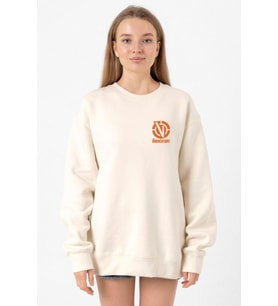 Rick And Morty Vindicators Ekru Kadın 2ip Sweatshirt