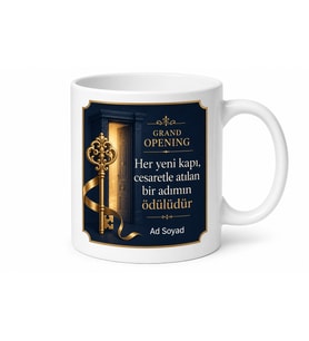 Açılış Hediyesi Baskılı Kupa Bardak Özel Tasarım Hediyelik Porselen Mug