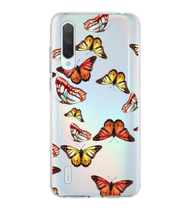 PrintiFy Xiaomi Mi 9 Lite ile Uyumlu 1mm Slim Fit Water Color 2 Baskılı Şeffaf  Kılıf