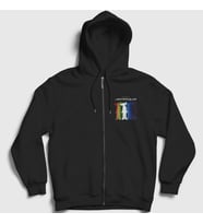 Presmono Unisex Siyah Logo Jamiroquai Fermuarlı Kapüşonlu Sweatshirt 470787tt