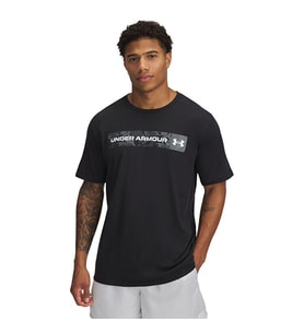 Under Armour UA CAMO CHEST STRIPE SS Siyah Erkek T-Shirt 1376830-002